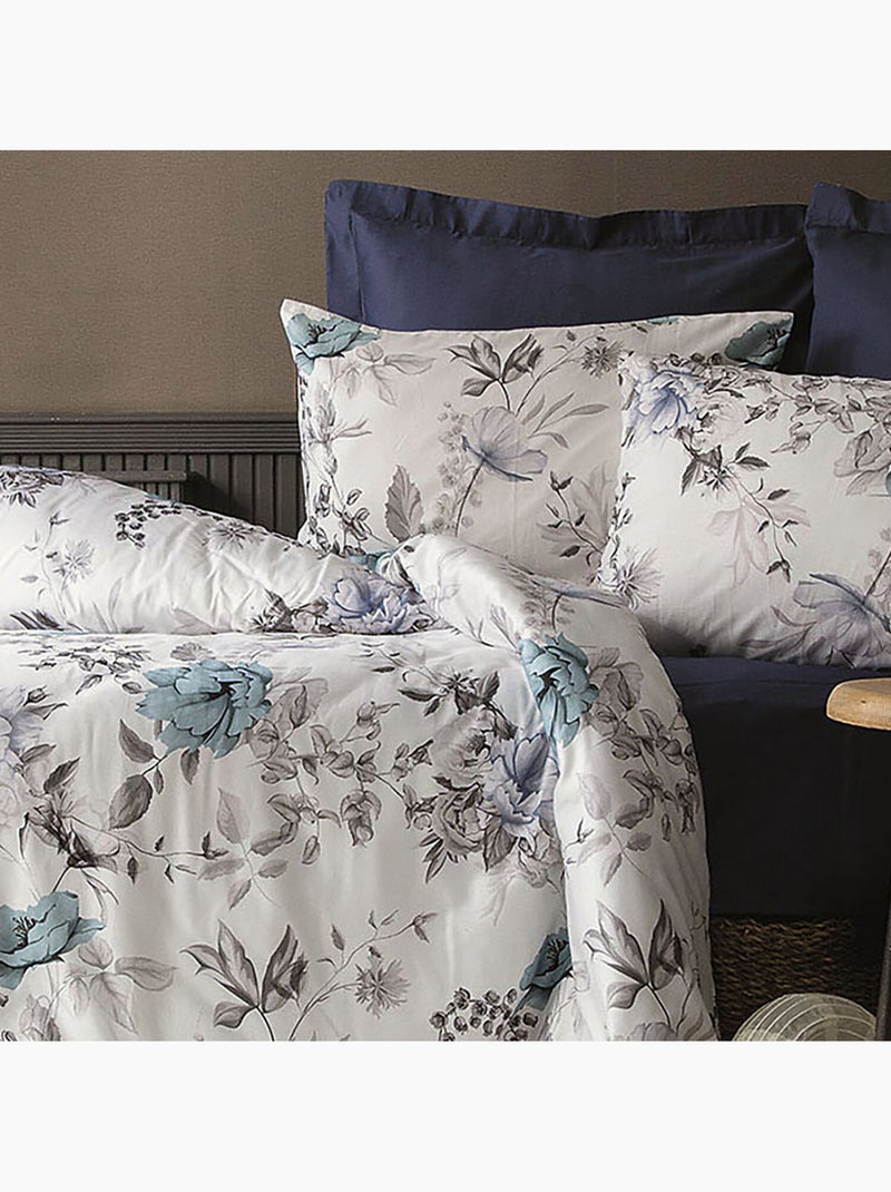 Set letto + federa in raso di cotone Multicolore - Kiabi