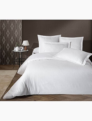 Set letto + federa in raso di cotone rigatino