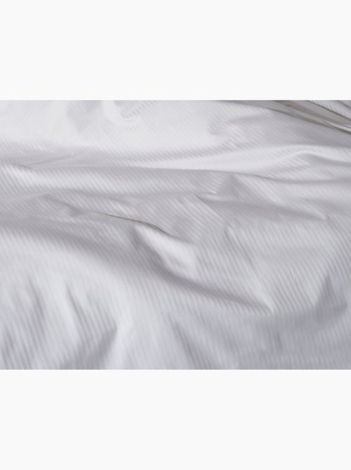 Set letto + federa in raso di cotone rigatino - Kiabi