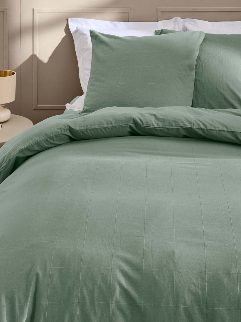 Set letto in Cotone Linella Ivoire Douceur d'Intérieur Verde salvia - Kiabi