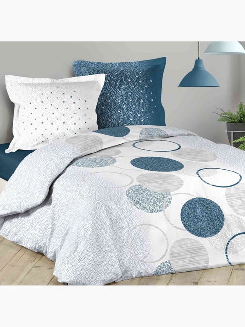 Set letto in Cotone Voie Lactee Bleu Douceur d'Intérieur - Kiabi