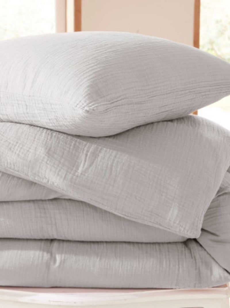 Set letto in garza di cotone Alia PROMO LINGE Grigio chiaro - Kiabi