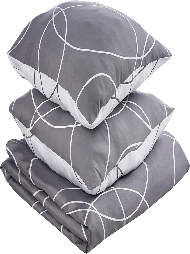 Set letto in Microfibra Elton Douceur d'Intérieur Grigio - Kiabi