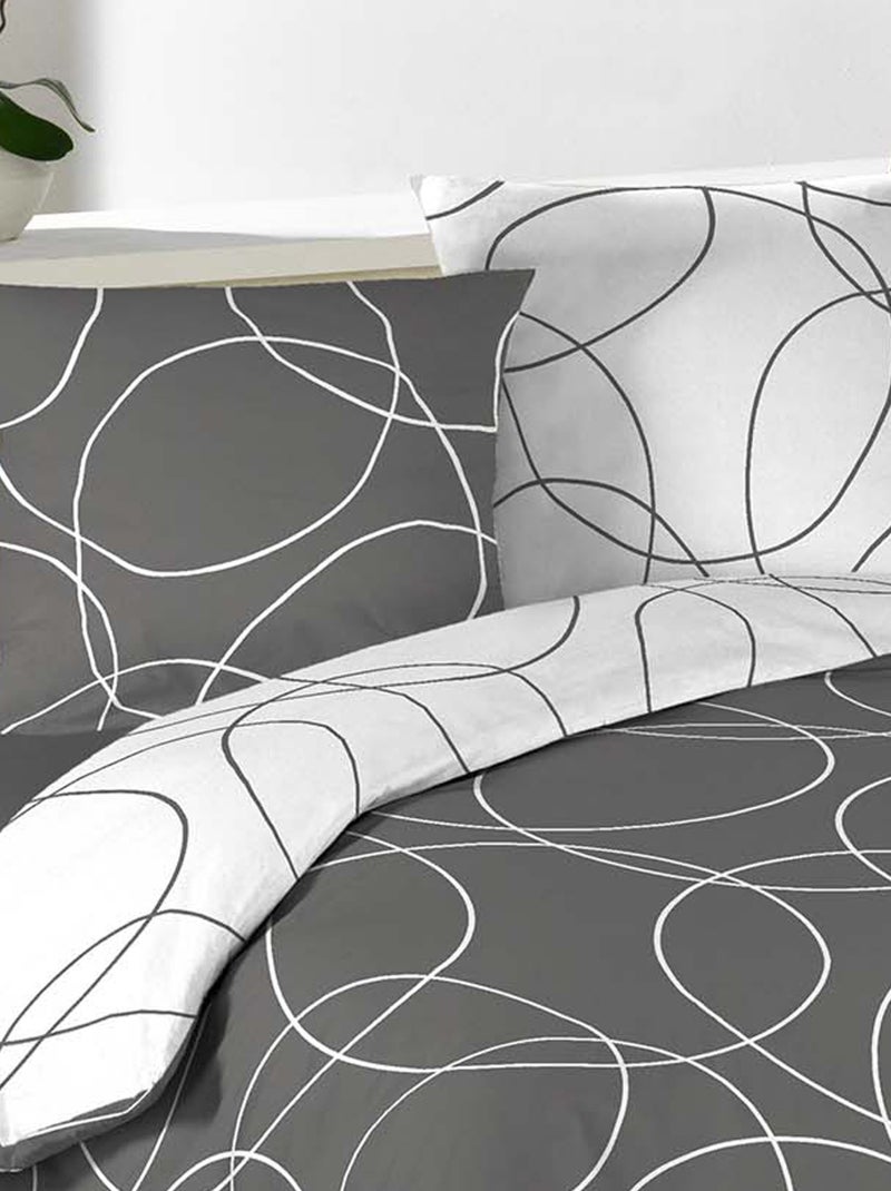 Set letto in Microfibra Elton Douceur d'Intérieur Grigio scuro - Kiabi