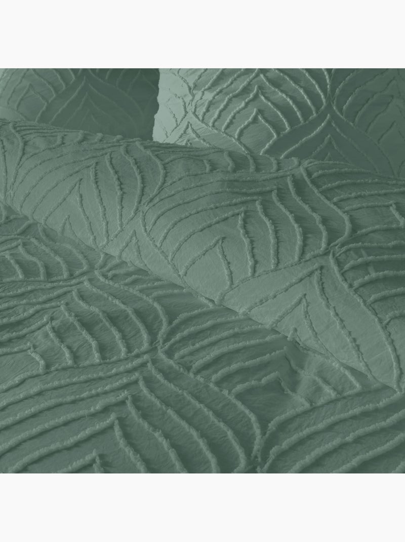 Set letto in Microfibra Heltie Douceur d'Intérieur Verde - Kiabi
