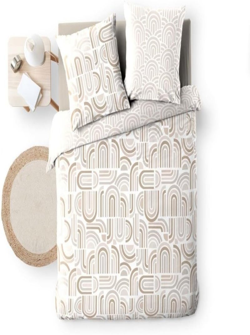 Set letto in Microfibra pandoris Douceur d'Intérieur Beige - Kiabi
