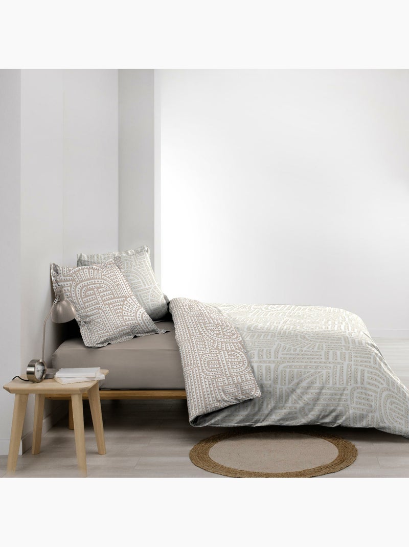 Set letto in percalle di cotone Eliot Douceur d'Intérieur Beige - Kiabi