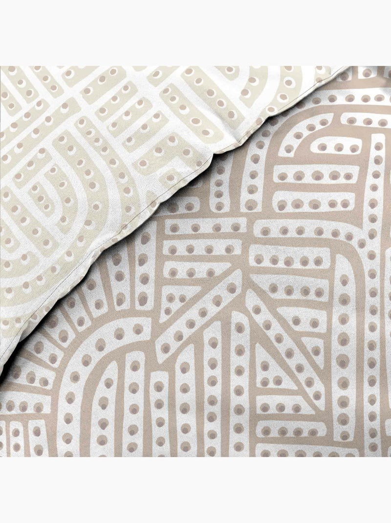 Set letto in percalle di cotone Eliot Douceur d'Intérieur Beige - Kiabi