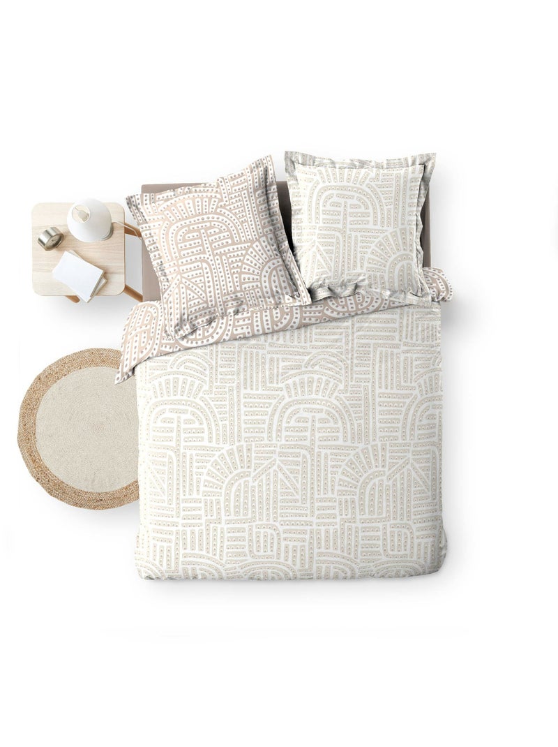 Set letto in percalle di cotone Eliot Douceur d'Intérieur Beige - Kiabi