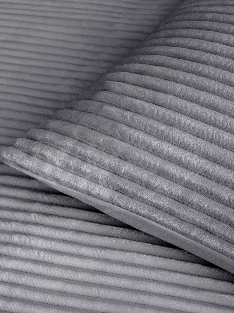 Set letto in Poliestere FLANELLE Douceur d'Intérieur Grigio antracite - Kiabi