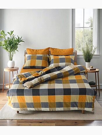 Set letto matrimoniale +2 federe 65x65 cm flanella di cotone