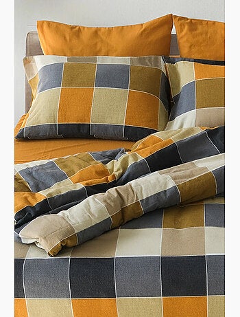 Set letto matrimoniale +2 federe 65x65 cm flanella di cotone