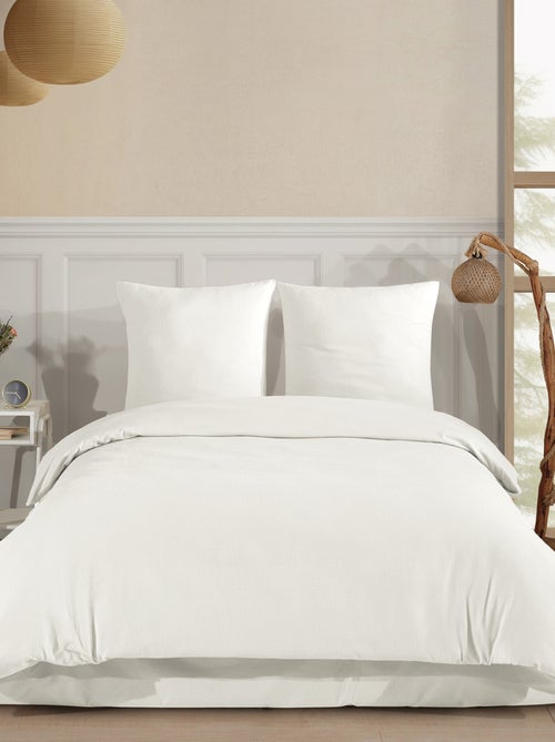 Set letto matrimoniale +2 federe 65x65 cm flanella di cotone - Kiabi