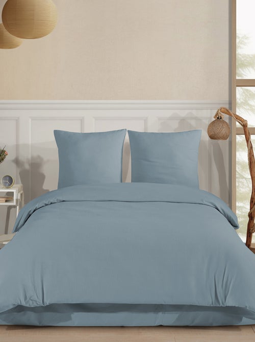 Set letto matrimoniale +2 federe 65x65 cm flanella di cotone - Kiabi