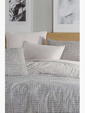 Set letto matrimoniale +2 federe 65x65 cm flanella di cotone