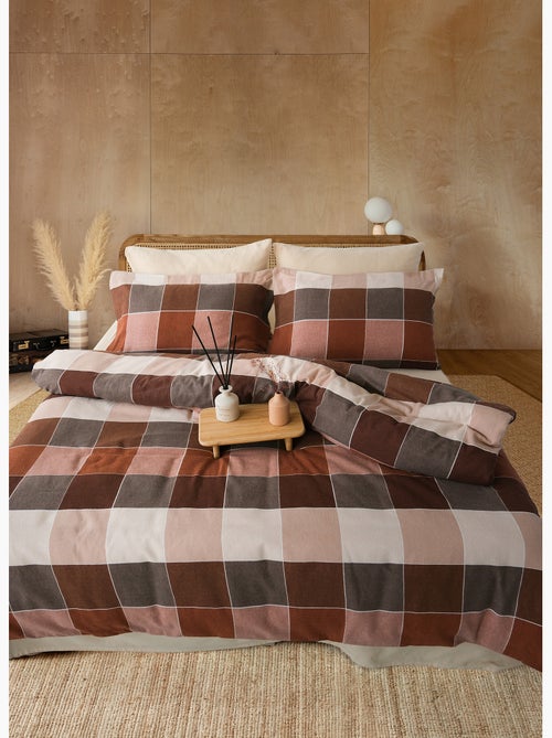 Set letto matrimoniale +2 federe 65x65 cm flanella di cotone - Kiabi