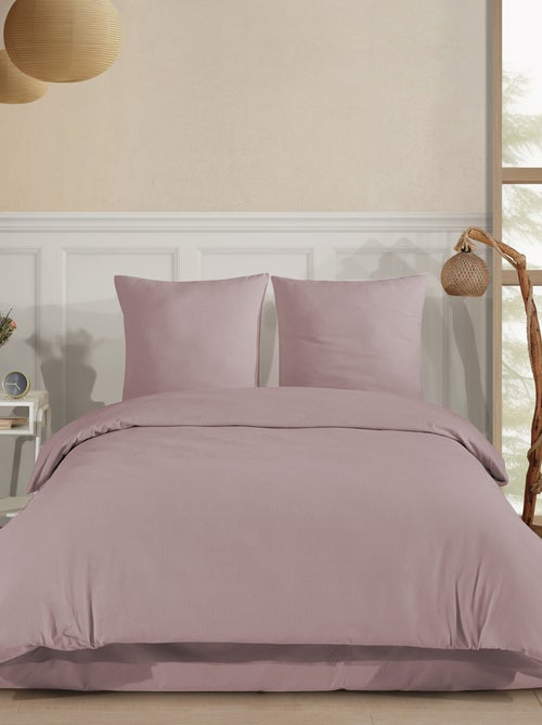 Set letto matrimoniale +2 federe 65x65 cm flanella di cotone - Kiabi