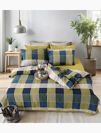 Set letto matrimoniale +2 federe 65x65 cm flanella di cotone