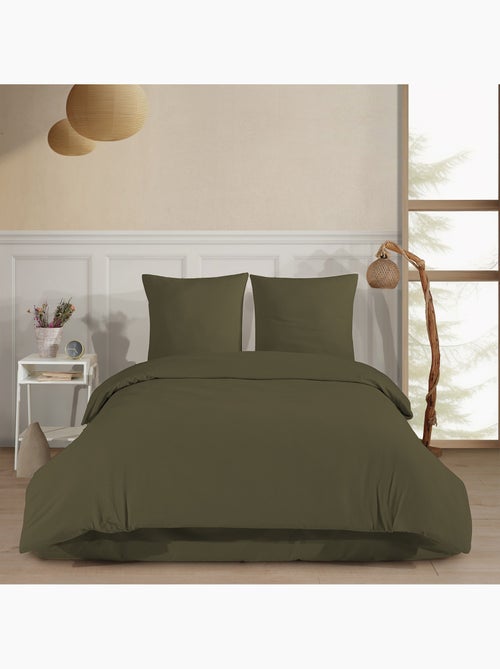 Set letto matrimoniale +2 federe 65x65 cm flanella di cotone - Kiabi