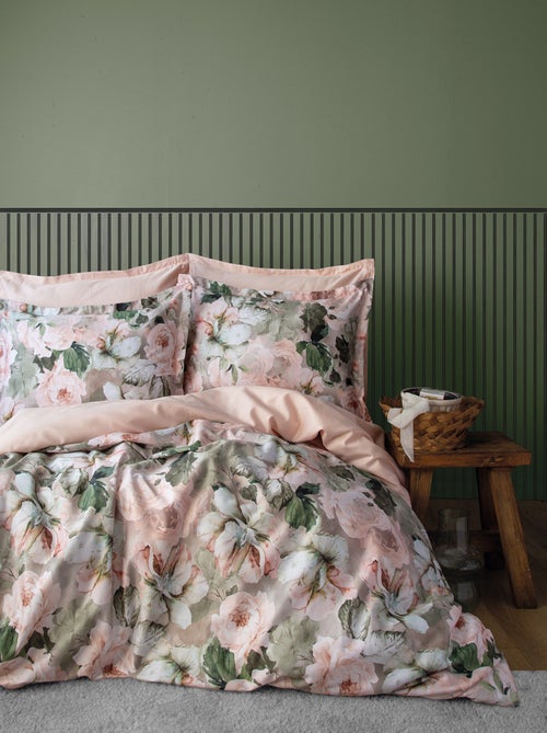 Set letto matrimoniale 240x220 cm+2 federe 63x63 cm in raso di cotone - Kiabi