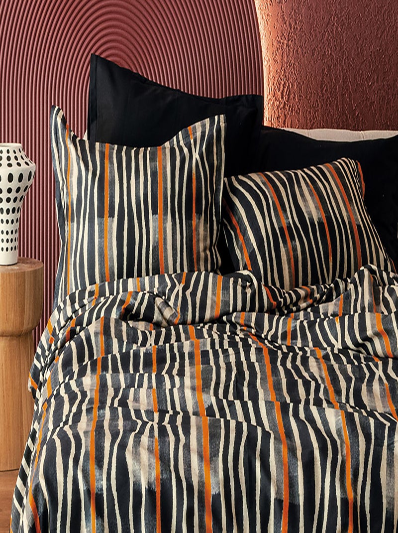 Set letto matrimoniale 240x220 cm+2 federe 63x63 cm in raso di cotone Multicolore - Kiabi