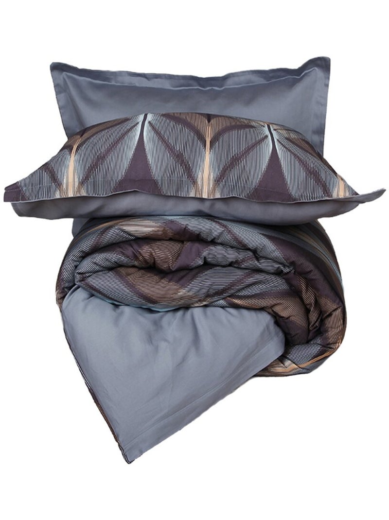 Set letto matrimoniale 240x220 cm+2 federe 63x63 cm in raso di cotone Multicolore - Kiabi