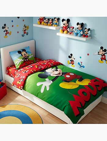 Set Letto Mickey Disney, 100% Cotone Oeko?Tex, Letto Singolo, MOUSE