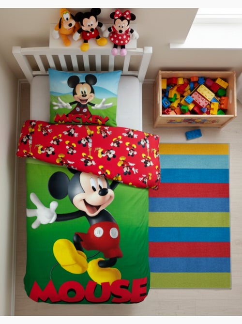 Set Letto Mickey Disney, 100% Cotone Oeko?Tex, Letto Singolo, MOUSE - Kiabi Set Letto Mickey Disney, 100% Cotone Oeko?Tex, Letto Singolo, MOUSE - Kiabi