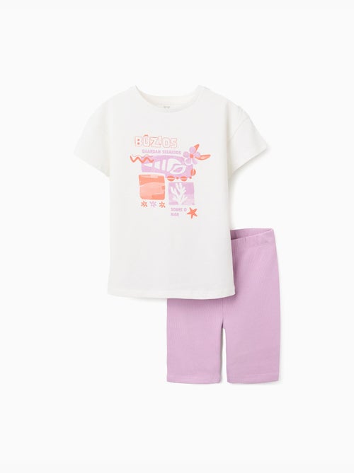Set maglietta e leggings corti in cotone - Kiabi
