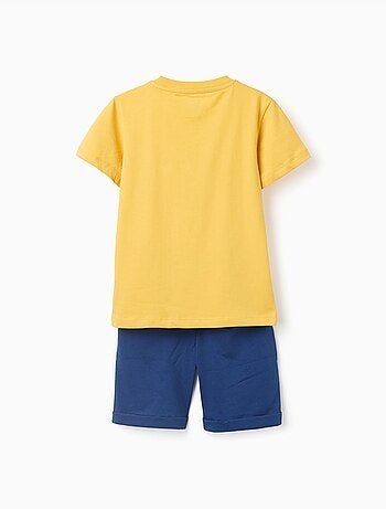 Set maglietta e pantaloncini in cotone con stampa