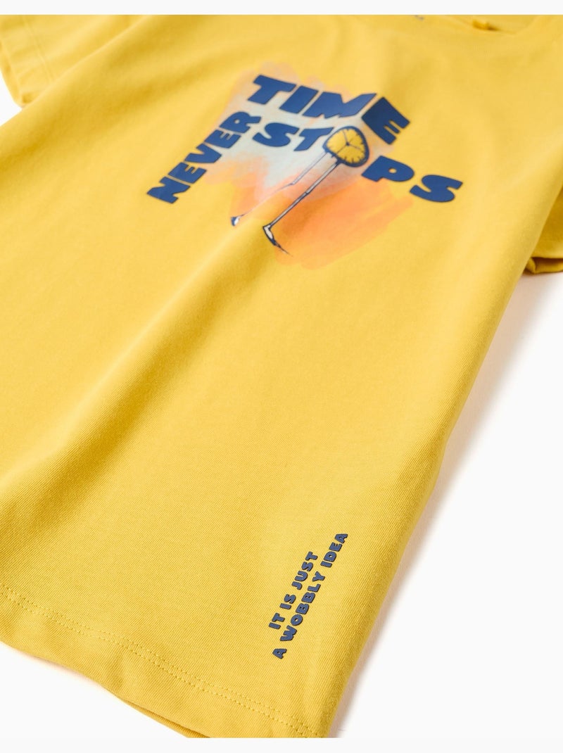 Set maglietta e pantaloncini in cotone con stampa Giallo scuro - Kiabi
