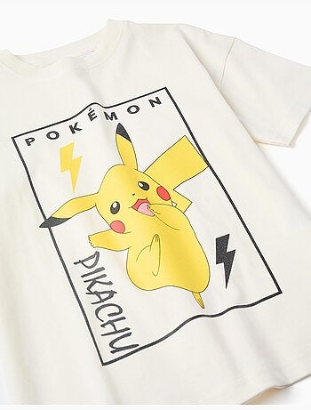Set Maglietta e Pantaloncini in cotone con stampa pikachu