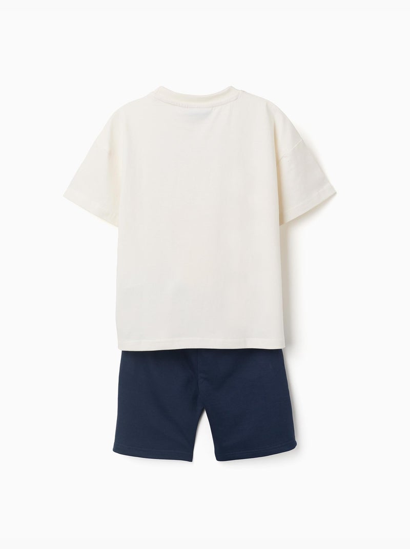 Set Maglietta e Pantaloncini in cotone con stampa pikachu Blu scuro - Kiabi