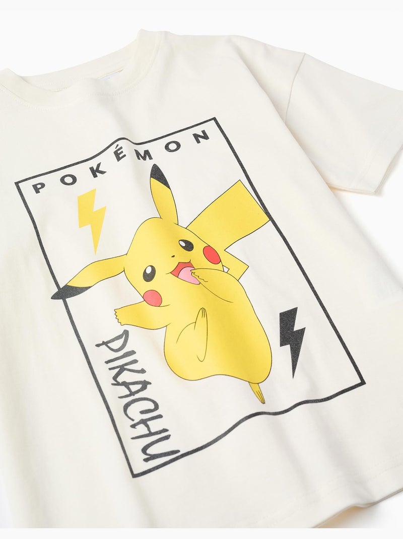Set Maglietta e Pantaloncini in cotone con stampa pikachu Blu scuro - Kiabi