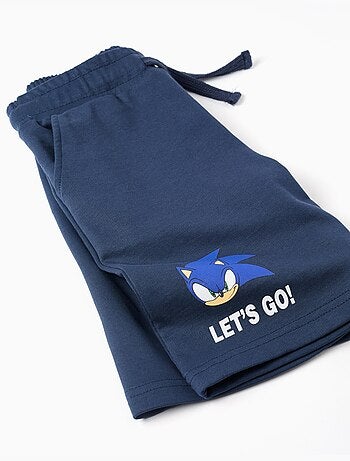 Set maglietta e pantaloncini in cotone con stampa Sonic