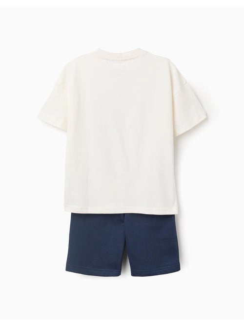 Set maglietta e pantaloncini in cotone con stampa Sonic - Kiabi