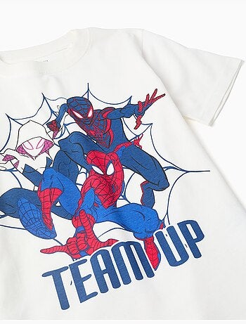 Set maglietta e pantaloncini in cotone con stampa Spider-Man