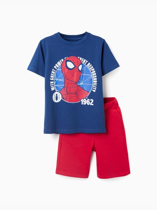 Set maglietta e pantaloncini in cotone con stampa Spider-Man - Kiabi