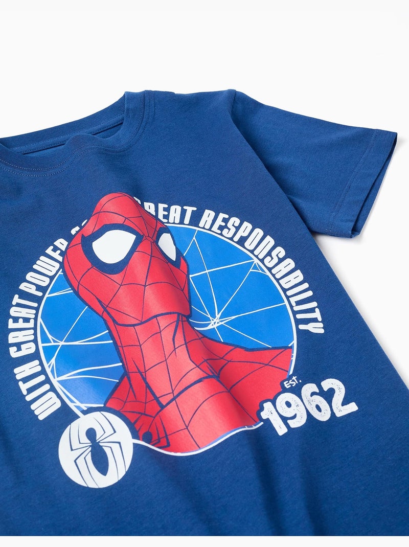 Set maglietta e pantaloncini in cotone con stampa Spider-Man Rosso - Kiabi