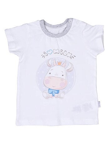 Set maglietta e pantaloncini per bambini in cotone biologico con stampa mucca | kitikate | kitikate