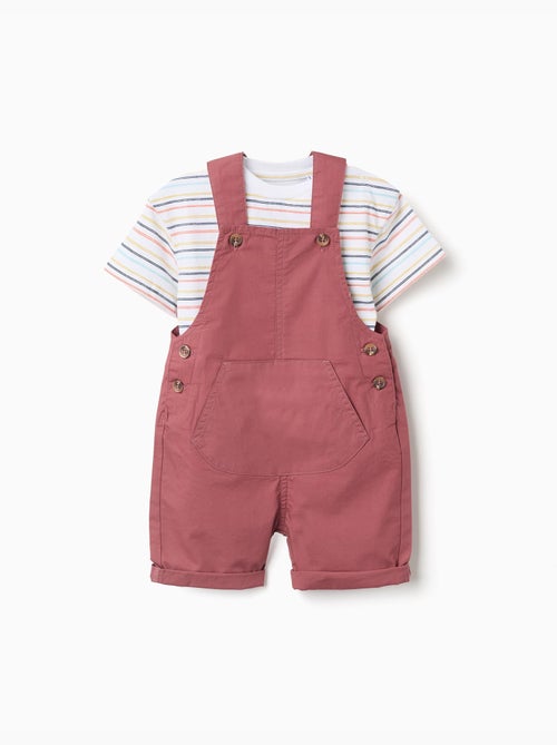 Set maglietta e salopette in cotone - Kiabi
