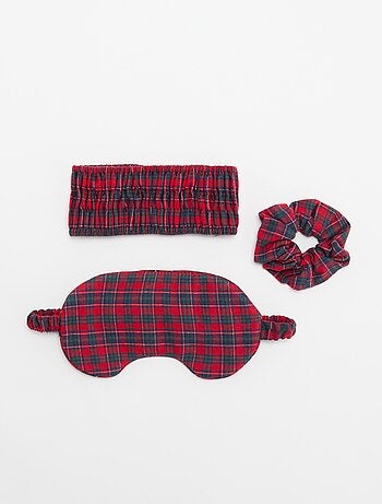 Set mascherina da notte + scrunchie + fascia
