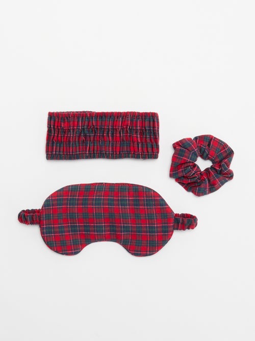 Set mascherina da notte + scrunchie + fascia - Kiabi