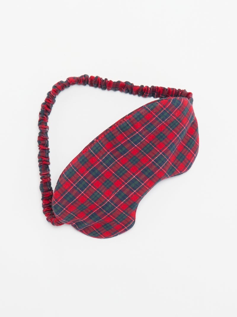 Set mascherina da notte + scrunchie + fascia Rosso - Kiabi