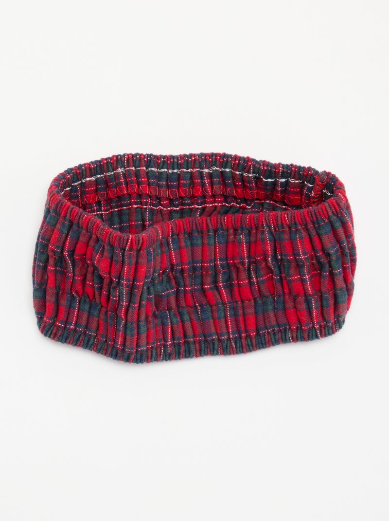 Set mascherina da notte + scrunchie + fascia Rosso - Kiabi