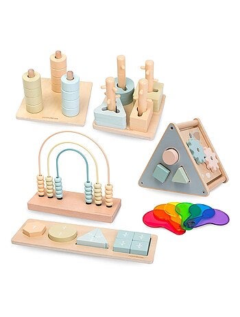 Set Montessori in legno 2-3 anni – giochi educativi per abilità cognitive e motorie