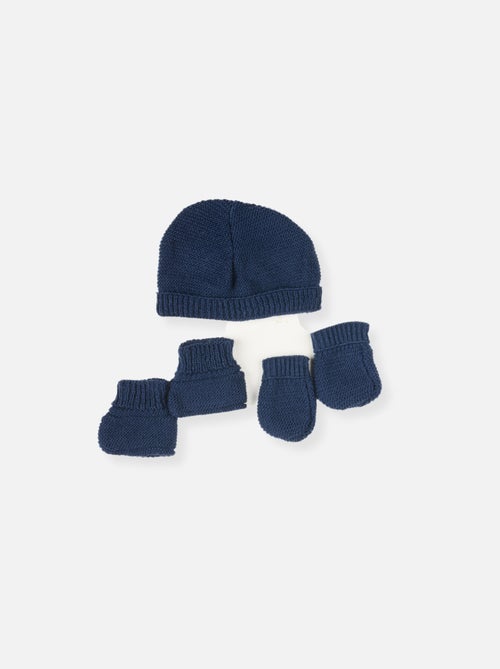 Set nascita cuffia, manopole e scarpine - Kiabi
