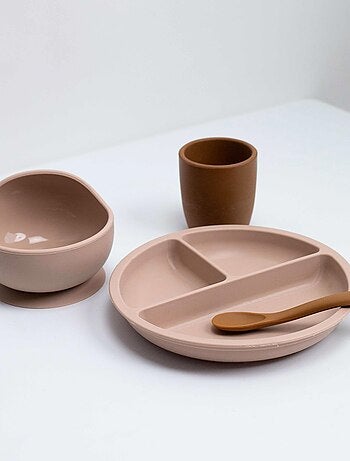 Set pappa con ventosa in silicone per bebè