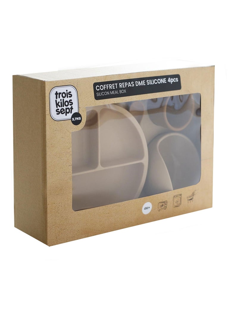 Set pappa con ventosa in silicone per bebè Marrone caramello - Kiabi