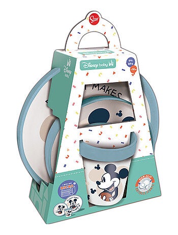 Set pasti microonde Mickey Mouse Thermobaby 3 pezzi piatto ciotola tazza